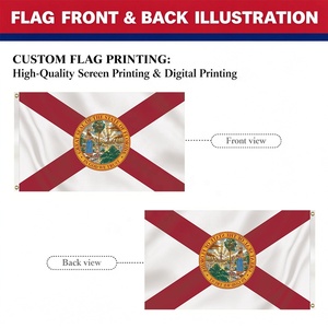 Drapeau de l'État de Floride de haute qualité 3x5 pieds, drapeau national personnalisé, double couture, polyester, œillets en laiton pour événements sportifs et défilés - Product Image 2