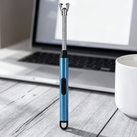 Briquet électrique à arc métallique coupe-vent, rechargeable par USB, sans flamme, à plasma, pour le camping et la randonnée en plein air