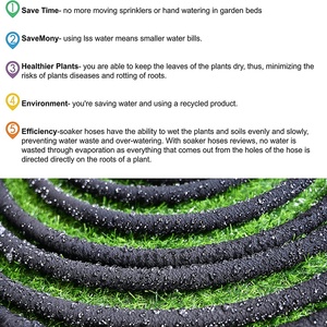 Nouveau 15m noir <span class=keywords><strong>jardin</strong></span> herbe fleurs jet d'eau <span class=keywords><strong>poreux</strong></span> Soaker <span class=keywords><strong>tuyau</strong></span> caoutchouc <span class=keywords><strong>tuyau</strong></span> pour <span class=keywords><strong>jardin</strong></span> serre plante sol et racine <span class=keywords><strong>arrosage</strong></span> - Product Image 6