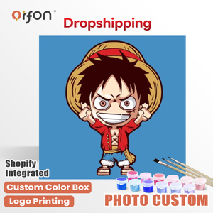 Kit de Peinture par Numéros Orfon Dropshipping Chibi <span class=keywords><strong>Luffy</strong></span> <span class=keywords><strong>One</strong></span> <span class=keywords><strong>Piece</strong></span> - Art Manga Anime pour Décoration Intérieure et Bricolage - Product Image 1