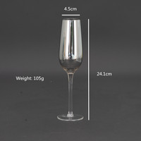 Verre à vin rouge de couleur galvanoplastie noire en cristal de haute qualité