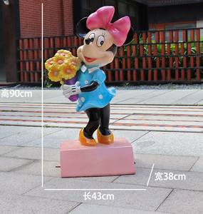 Thân Thiện Với Môi Ngoài Trời Giáng Sinh Trang Trí Nhựa Sân Chơi Điêu Khắc Phim Hoạt Hình Mikkey Chuột Minnie Donald Vịt Nhựa Ngoài Trời - Product Image 6