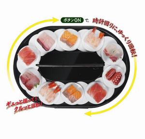 ชุดของเล่น<span class=keywords><strong>ซูชิ</strong></span>บาร์<span class=keywords><strong>หมุน</strong></span>ได้สำหรับเด็ก,ใช้เล่นตามบทบาทในร้านอาหารหรือในบ้าน - Product Image 2