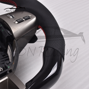 Volant de voiture en fibre de carbone véritable pour <span class=keywords><strong>JAGUAR</strong></span> XF F-<span class=keywords><strong>Type</strong></span> F-Pace <span class=keywords><strong>E</strong></span> Pace 2014-2021 - Product Image 6