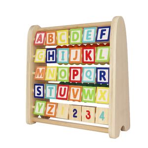 Cadre d'apprentissage Double face outils d'enseignement jouets éducatifs couleur bébé Alphabet en <span class=keywords><strong>bois</strong></span> <span class=keywords><strong>boulier</strong></span> - Product Image 1