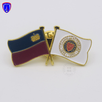 Chaîne de rôtiseurs drapeau personnalisé liechène, fabriqué à la chinoise, fabriqué avec votre propre design, broche badges