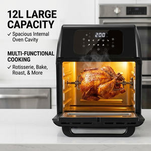 Horno Eléctrico Inteligente de Acero Inoxidable con Pantalla Táctil Digital de Gran Capacidad de 8L y 1800W, Freidora de Aire sin Aceite, Personalizado OEM - Product Image 5