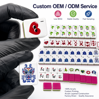 Cartoon Crew - Juego de 160 fichas de Mahjong Americano con diseño de Corazón Rojo, Dragón, Nube y Flor, en stock, OEM/ODM personalizado