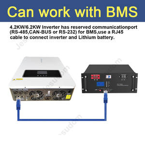 Jesudom 4,2kW 10,2kW Hybrid-Solarwechselrichter mit Dual-MPPT, Kompatibel mit BMS-Lithiumbatterien für Solaranlagen - Product Image 3