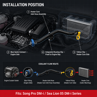 Nouveau tuyau d'admission du chauffage BYD Song Pro DM-i Sealion 05 OE 15234101-00