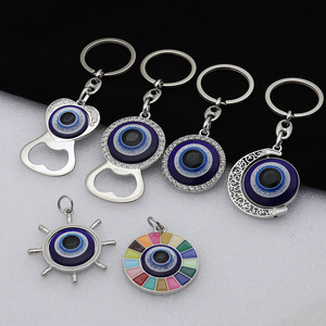 Apribottiglie a Forma di Timone in Metallo con Pietra Occhio di Gatto Blu, Accessorio per Auto e Gioielli, Vendita all'Ingrosso - Product Image 2