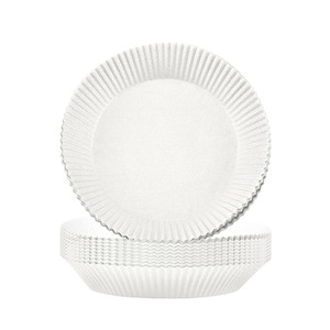 Air Fryer Paper <b>Tray</b> 20cm Silicone Coated Disposable For Baking Fries <b>BBQ</b> Non Stick Liner 100 Pcs - Product Image 5