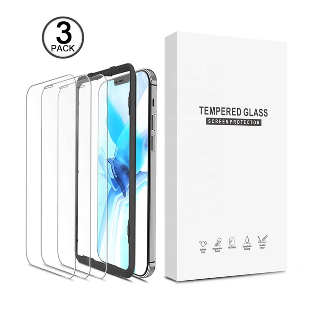 Hot Sales 9H 2.5D 0.33mm HD Clear Tempered Glass Screen Protector for iPhone 6 7 8 11 12 13 14 15 16pro/pro Max