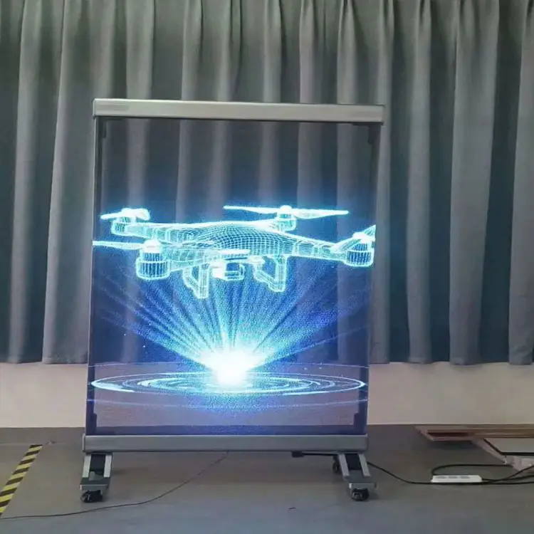 3D film için pencere ekran arka şeffaf hologram projektör ekran