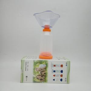 FFOG S10201 <span class=keywords><strong>Masque</strong></span> pour enfant <span class=keywords><strong>avec</strong></span> <span class=keywords><strong>chambre</strong></span> de dosage à valve, jetable, en silicone antistatique, orange, certifié CE - Product Image 5