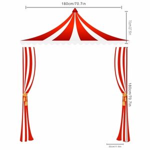 Tela de Fondo Estereoscópica para Fiesta de Carnaval de Circo, Decoración de Ambiente, Tela Colgante, Arcos de Fotografía de Carnaval - Product Image 4