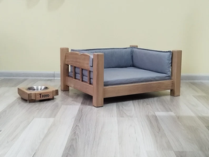 XIANGLONG, muebles de madera de estilo moderno marrón de alta calidad para gatos, cama para perros, sofá, cama elevada para mascotas - Product Image 2