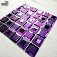 Mosaïque de verre en verre coloré moderne de forme carrée pour salle de bain cuisine dos Splash Carrelages muraux Parquet Design