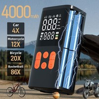 Pompe à air de voiture Portable avec affichage numérique à double écran 150psi gonfleur de pneu de charge sans fil boîte de fonction de banque d'alimentation emballée