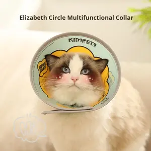 Collar Isabelino para Gatos con Estampado <span class=keywords><strong>de</strong></span> Dibujos Animados, Antiparasitario, Antiestrés, Anti-lamido, <span class=keywords><strong>Diadema</strong></span> Especial para Gatos, PVC Ecológico Impermeable - Product Image 4