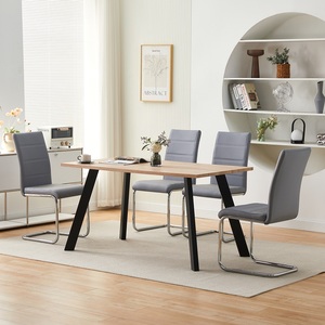 Ahorro De Espacio De <strong>Comedor</strong> Mesa De <strong>Comedor</strong> Y Silla <strong>Conjunto</strong> Round Dining Table Set 6 Chairs - Product Image 5