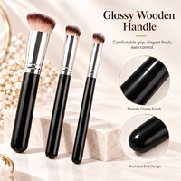Ensemble de pinceaux de maquillage professionnels pour fond de teint, 3 pièces, pinceaux pour estomper les imperfections du visage