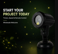 Lumière laser de jardin Firefly, jaune, effet dynamique et vibrant, étanche IP65, télécommande pour cour, pelouse, camping, parc à thème, allée