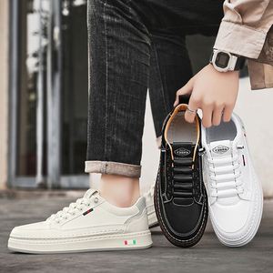 Zapatillas de Piel Auténtica con Cordones, Modernas y Versátiles, Cómodas y Duraderas, Antideslizantes para Hombre, Primavera/Verano-Otoño - Product Image 4