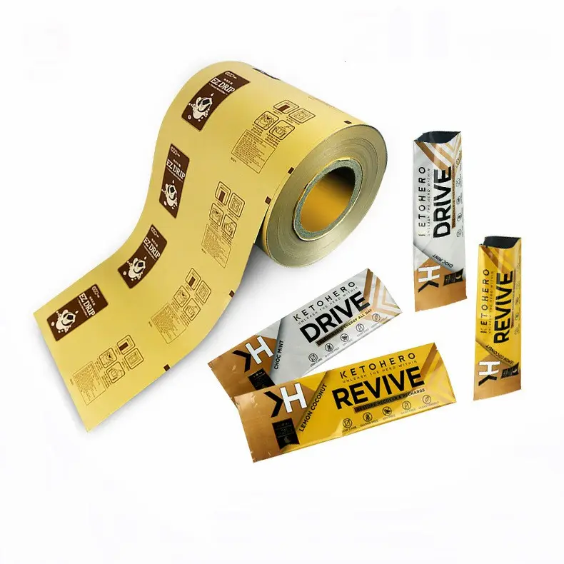 Wholesale 125 Micron Food Grade Biodegradable Kraft Paper PLA Plastic Laminating Package Pouch Roll Film