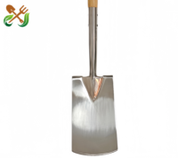 Bêches de jardin robustes à long manche, bêches à main pour le sol, bêches de jardinage en acier inoxydable poli miroir et acier au carbone, manuelles