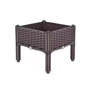 Pot de fleurs <span class=keywords><strong>en</strong></span> plastique pour toit, bac de plantation de légumes familial, <span class=keywords><strong>jardinière</strong></span> de balcon extérieur, <span class=keywords><strong>jardinière</strong></span> <span class=keywords><strong>en</strong></span> <span class=keywords><strong>résine</strong></span> marron - Product Image 4