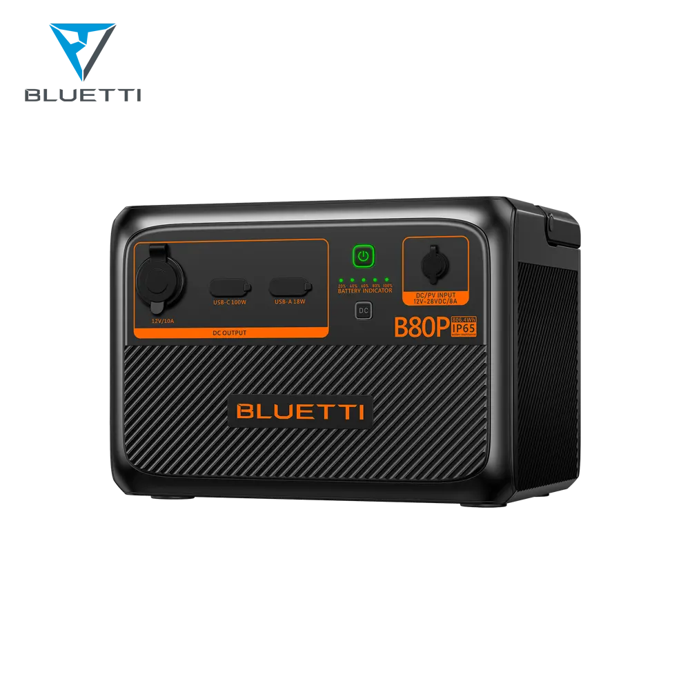 BLUETTI B80P विस्तार LiFePO4 बैटरी का विस्तार AC60P/AC180P/EB3A/EB55/EB70S डीसी आउटलेट IP65 मोबाइल पावर बैंक