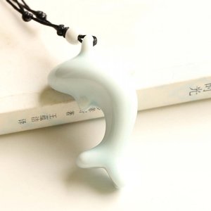 นกหวีดเซรามิกรูปโลมาขนาดเล็ก ของเล่นดนตรีสำหรับเด็ก ทำด้วยมือ - Product Image 5