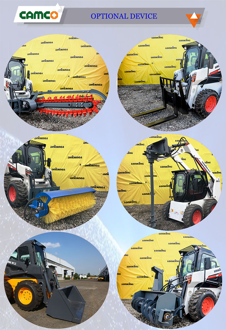 Construction Equipment Skid Machine Small Skid Steer Brush Cutter For Sale