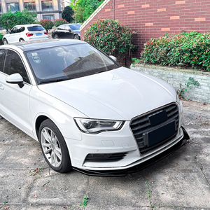 ลิ้นกันชนหน้า Audi A3 8V สีดำเงา ลายคาร์บอนไฟเบอร์ วัสดุ ABS รุ่นมาตรฐาน ปี 2013-2016 - Product Image 1