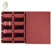 Plateau de présentation de bracelets de luxe personnalisé, organisateur de montres, boîte de rangement pour bracelets indiens