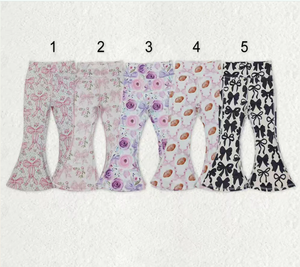 Pantalons de yoga à pattes d'éléphant pour bébés filles - Product Image 1