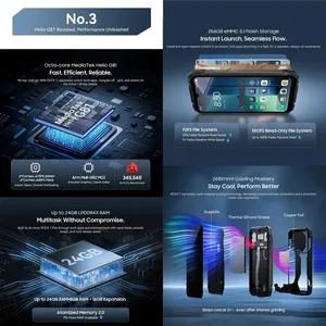 Smartphone robuste <span class=keywords><strong>Blackview</strong></span> ROCK 1, double écran, batterie 15000 mAh, 55 W, 8 Go + 256 Go, appareil photo 16 MP, 4G Android NFC <span class=keywords><strong>IP68</strong></span>/IP69K 90 Hz - Product Image 5