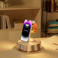 KUANG XIANG All-in-One-Lösung LED Helligkeits verstellbare Display-Schreibtisch uhr mit wiederauf ladbarem 1800-mAh-Akku-Ladelautsprecher