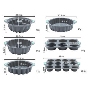 แม่พิม<span class=keywords><strong>พ</strong></span>์เค้กซิลิโคน6ชิ้นถาดมัฟฟินขนาดเล็กถาดอบไข่มัฟฟินเกรดอาหารอุปกรณ์อบเค้กปลอดภัยสำหรับไมโครเวฟและเตาอบ - Product Image 4