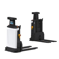 Robot mobile autonome à charge lourde 1400 kg, chariot élévateur sans conducteur, navigation laser par code QR, hauteur de superposition 1600 mm