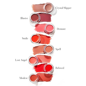 Fard à joues et rouge à lèvres personnalisés avec logo, capuchon blanc, étui en verre, fini rosé, fini satiné, mauve, bordeaux, fard à joues à l'acide hyaluronique - Product Image 2