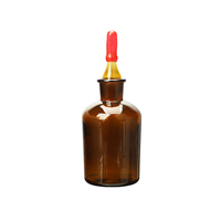Fournitures de laboratoire professionnelles bouteille de Pipette de réactif liquide en verre clair ambre bouteille de chute