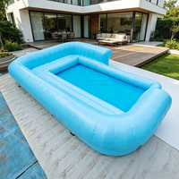 Canapé Gonflable Aquatique Flottant pour Piscine en PVC, Capacité 5-10 Personnes, 500kg, 4x6M, Utilisation Extérieure, Bar Tendance