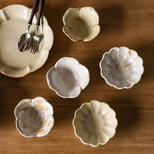 Handmade Vintage Grés Talheres Coleção Cerâmica Restaurante Salada Bowl e Dip Dish para Home Stay e Fruit <span class=keywords><strong>Plate</strong></span> - Product Image 3