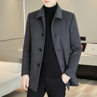 Pardessus mi-long en cachemire pour homme, revers cranté, design, printemps-automne, trench-coat intemporel en laine mélangée Outerwe