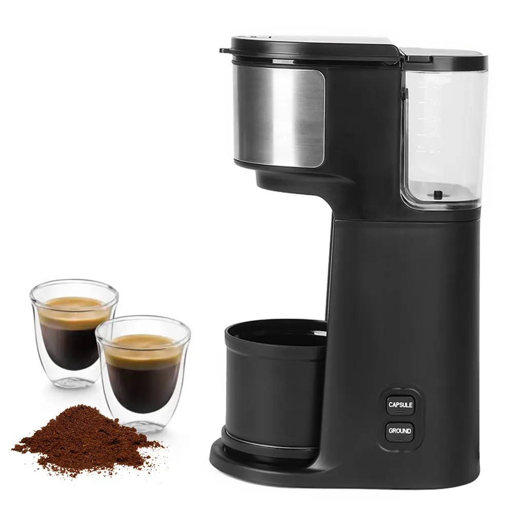Mr. Coffee Hot Coffee Maker, Single Serve Machine and Reusable Coffee Filer, Black