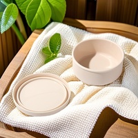 Boîte à bento japonaise ronde en silicone à un seul niveau avec couvercle hermétique, compatible micro-ondes et conservation des aliments frais, pour usage familial