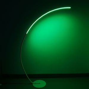 <span class=keywords><strong>Lampadaire</strong></span> incurvé arqué moderne <span class=keywords><strong>Lampadaire</strong></span> LED à intensité variable Lampe sur pied de salon - Product Image 1