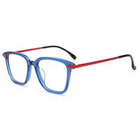 Montures de lunettes en acétate tendance, unisexes, classiques, carrées, pour verres correcteurs, élégantes, bicolores, décontractées et polyvalentes